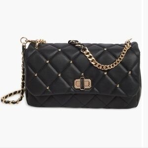 BADGLEY MISCHKA medium diamond quilt flap crossbody with hold hardware